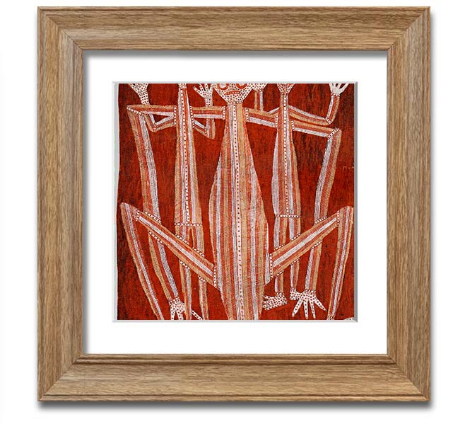 Aboriginal Kubarkku Square Framed Print showcasing intricate designs in a stylish frame.