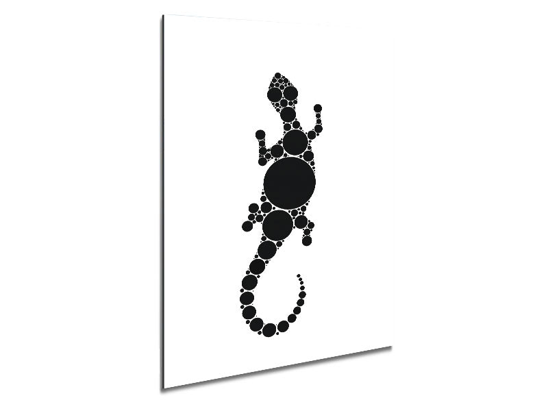 Aboriginal Lizard 5 artwork printed on brushed aluminium dibond, featuring vibrant colors and intricate details.