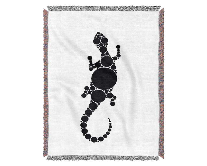 Aboriginal Lizard 5 throw blanket made from 100% cotton with a thermal weave, showcasing a luxurious and breathable finish.