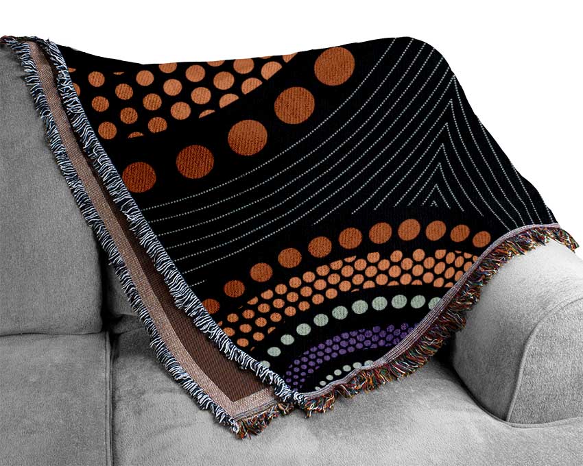 Aboriginal Pattern 11 throw blanket made from 100% cotton, featuring a unique design and luxurious thermal weave.