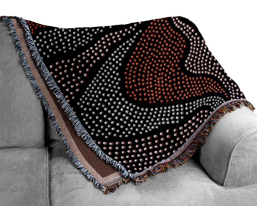 Aboriginal Pattern 10 throw blanket made from 100% cotton with intricate designs, perfect for bed or couch.