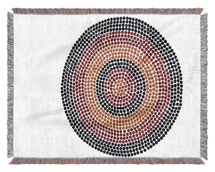 Aboriginal Pattern 7 throw blanket made from 100% cotton, featuring intricate designs and a luxurious finish, perfect for home decor.