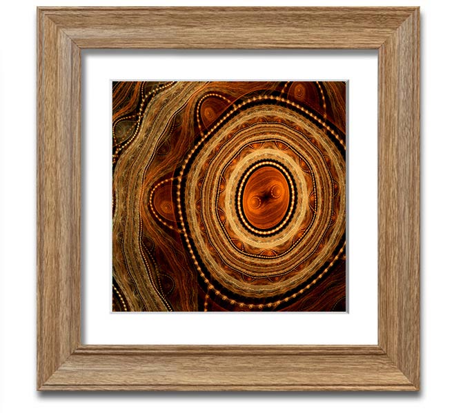 Aboriginal Tribal Power Square Framed Print with intricate tribal designs in a stylish frame.