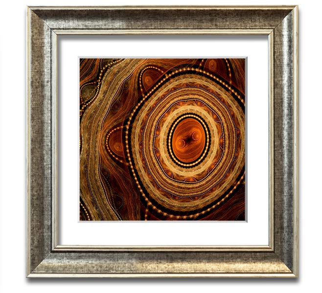 Aboriginal Tribal Power Square Framed Print with intricate tribal designs in a stylish frame.