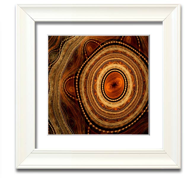 Aboriginal Tribal Power Square Framed Print with intricate tribal designs in a stylish frame.