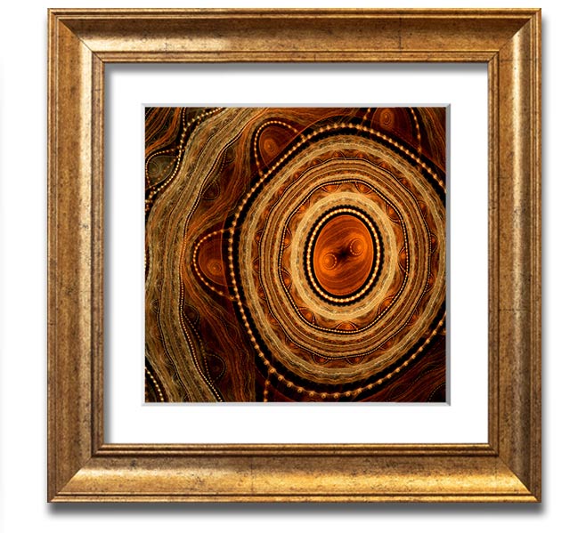 Aboriginal Tribal Power Square Framed Print with intricate tribal designs in a stylish frame.