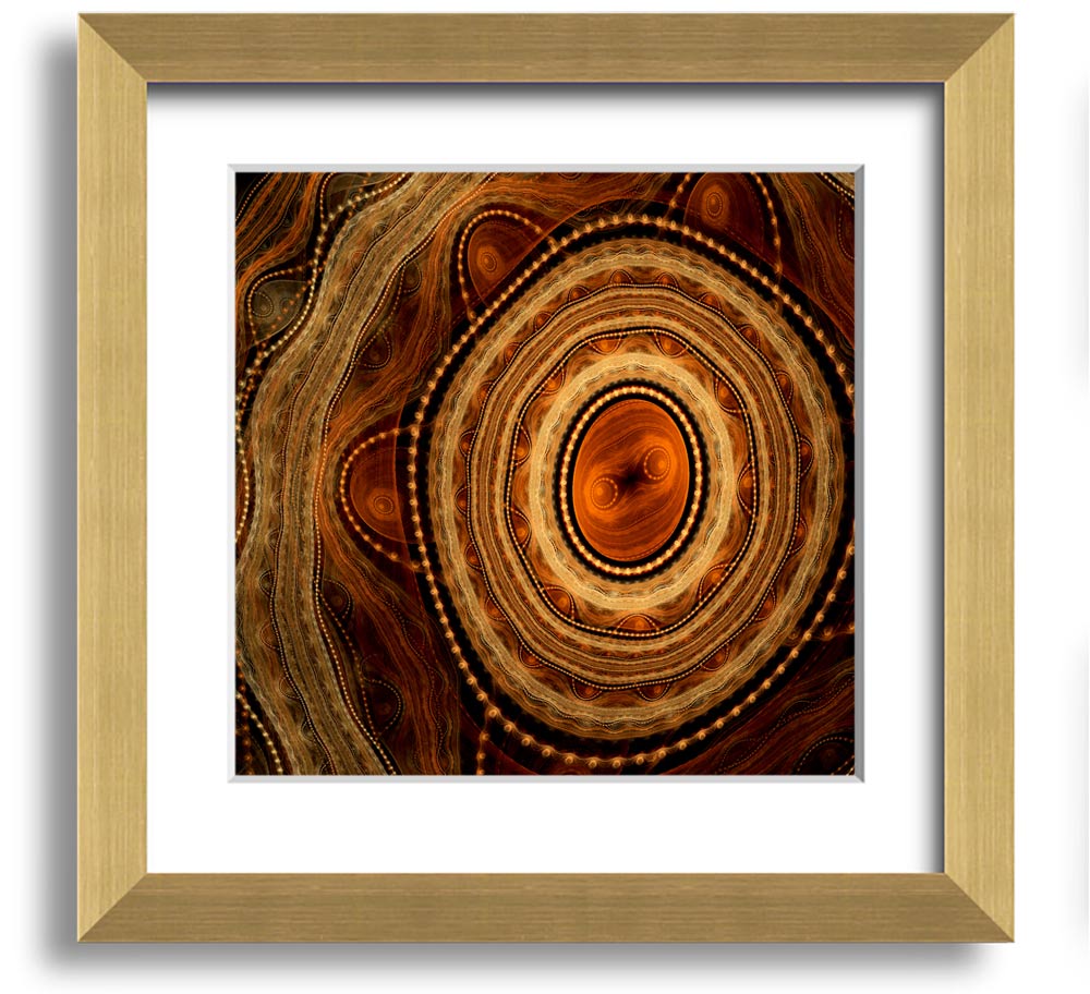 Aboriginal Tribal Power Square Framed Print with intricate tribal designs in a stylish frame.