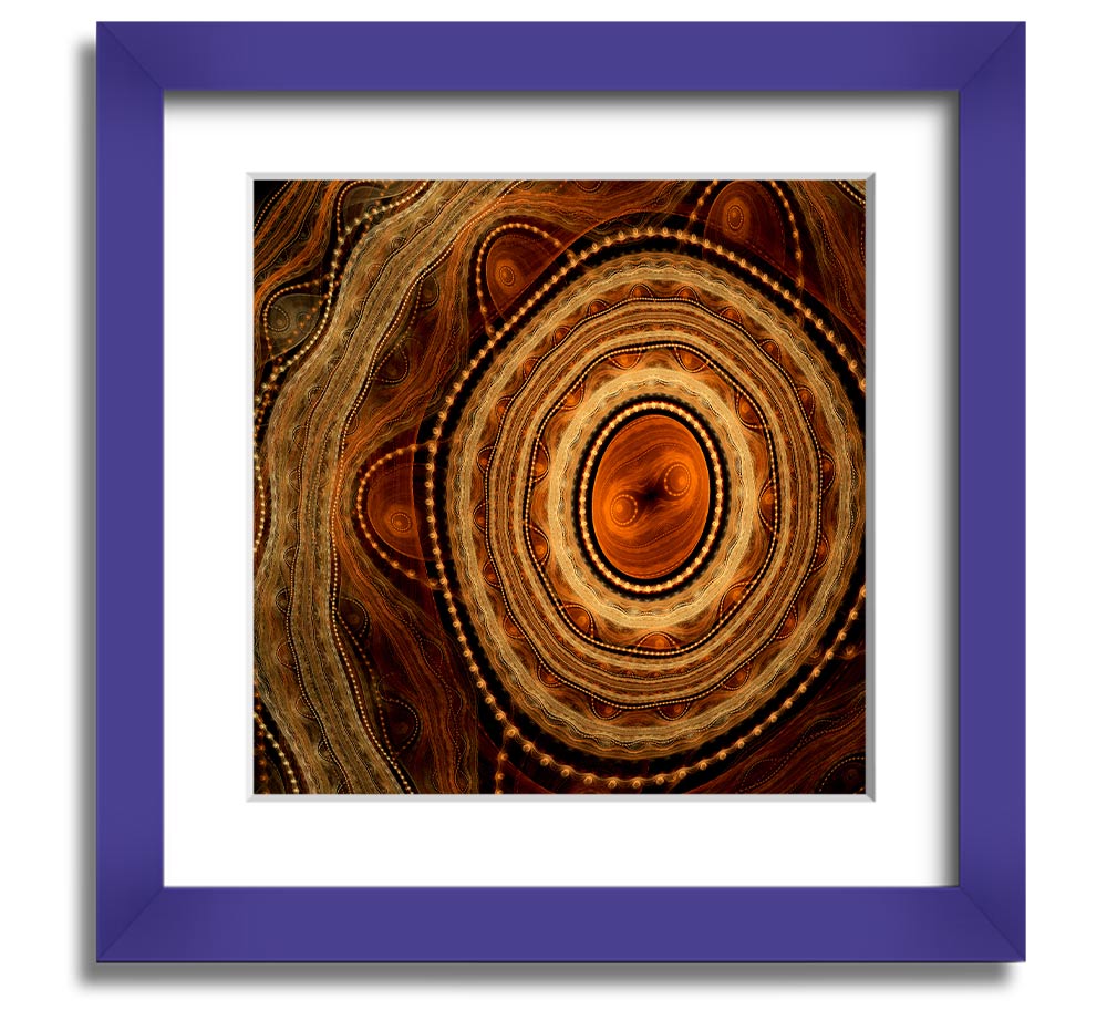 Aboriginal Tribal Power Square Framed Print with intricate tribal designs in a stylish frame.