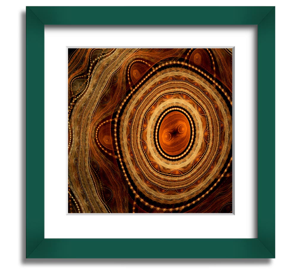 Aboriginal Tribal Power Square Framed Print with intricate tribal designs in a stylish frame.