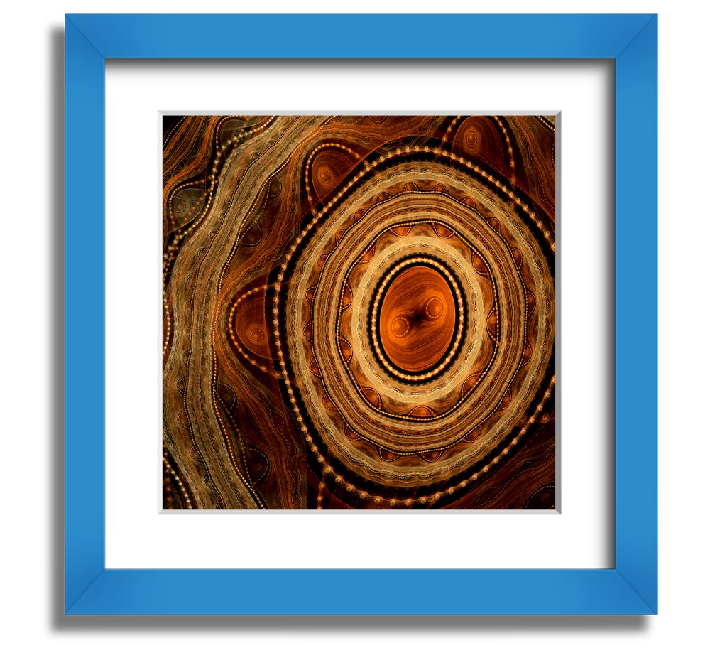 Aboriginal Tribal Power Square Framed Print with intricate tribal designs in a stylish frame.