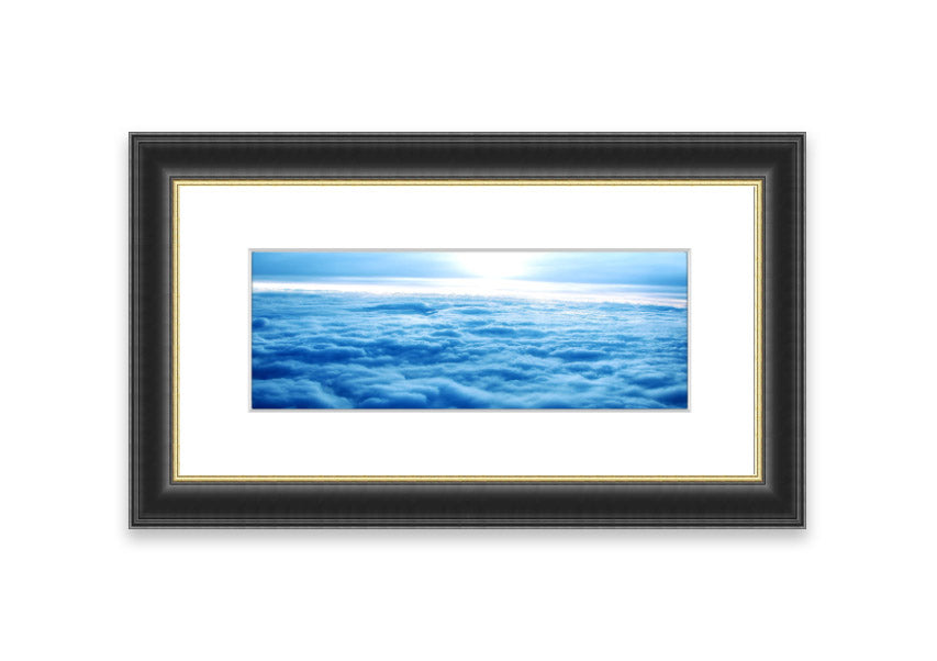 Above The Clouds 2 framed print showcasing a serene Cornwall landscape, elegantly framed and ready to hang.