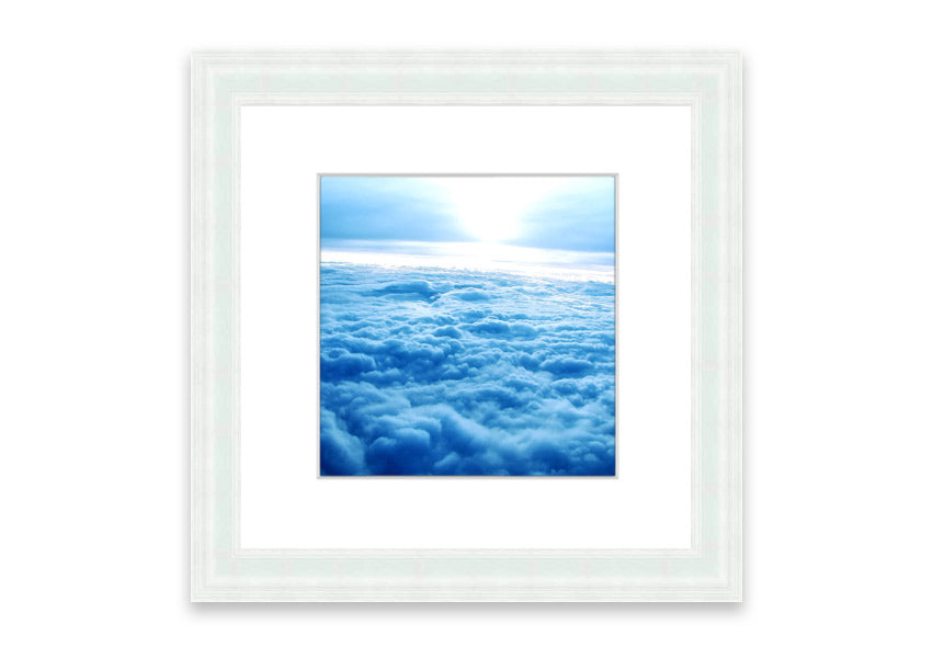 Above The Clouds 2 framed print showcasing a serene Cornwall landscape, elegantly framed and ready to hang.