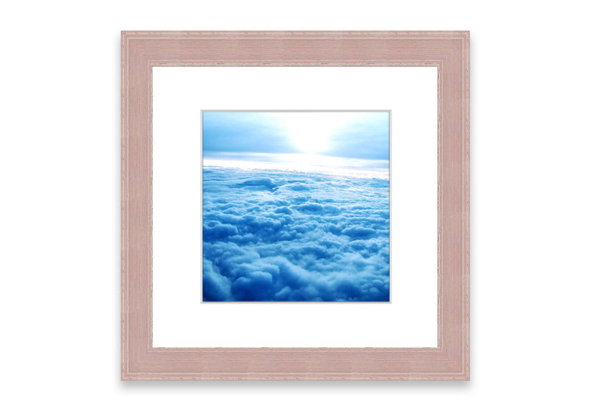 Above The Clouds 2 framed print showcasing a serene Cornwall landscape, elegantly framed and ready to hang.