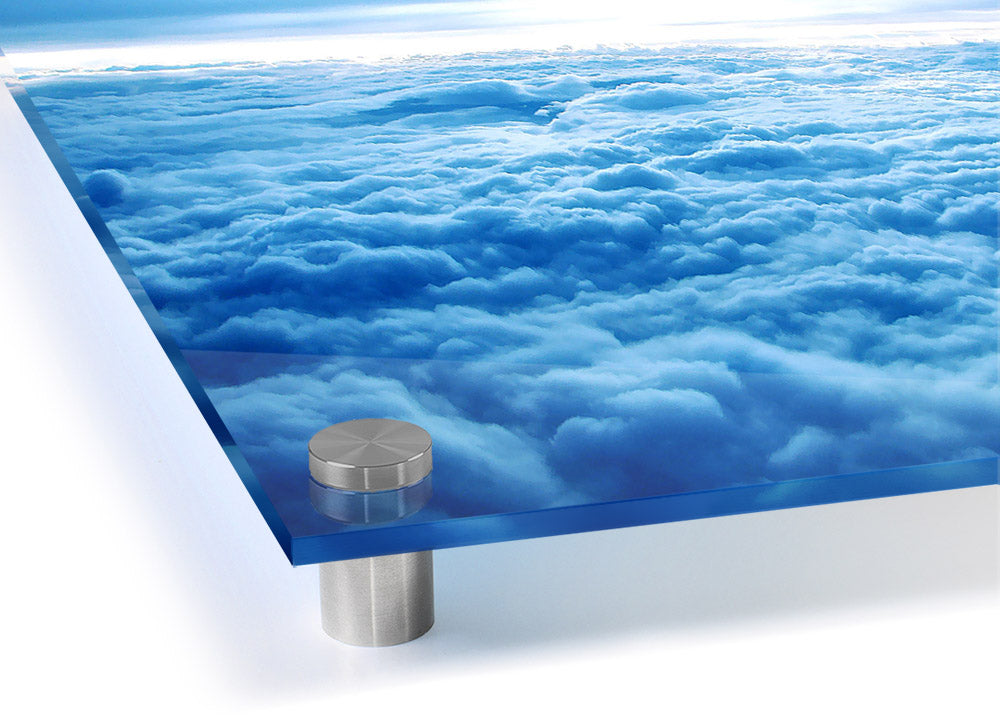 Above The Clouds 2 acrylic print showcasing vibrant colors on 5mm thick acrylic glass, ready to hang.