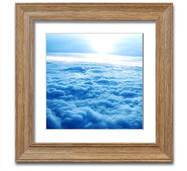 Above The Clouds Square Framed Print in multiple frame colors, handmade in the UK, ready to hang.