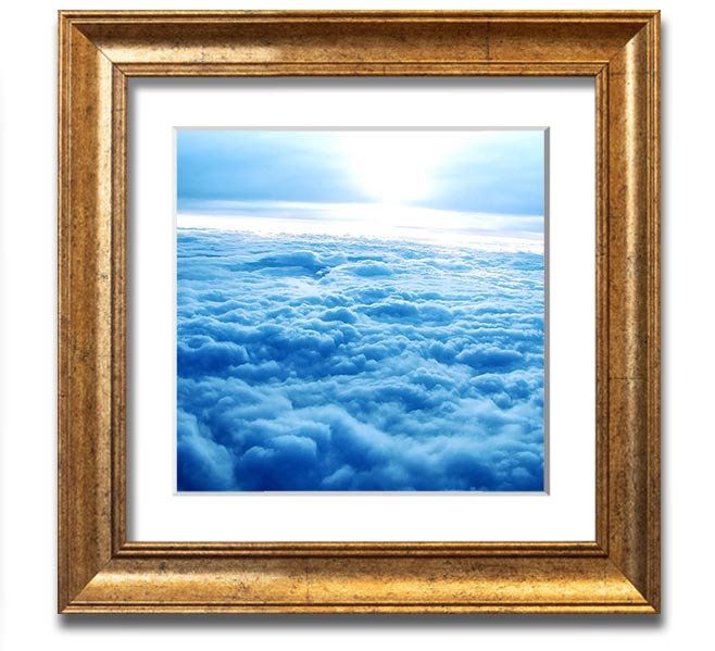 Above The Clouds Square Framed Print in multiple frame colors, handmade in the UK, ready to hang.