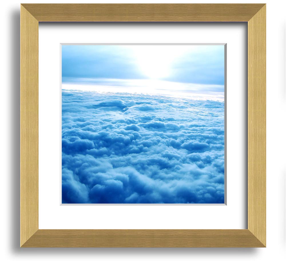 Above The Clouds Square Framed Print in multiple frame colors, handmade in the UK, ready to hang.