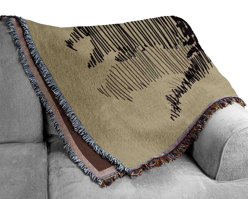 Above The Snowy Cliffs throw blanket made from 100% cotton, featuring a luxurious thermal weave design, perfect for cozying up on a couch or bed.