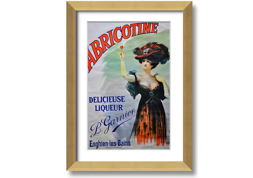 Handmade Abricotine framed print in various frame colours, ready to hang.