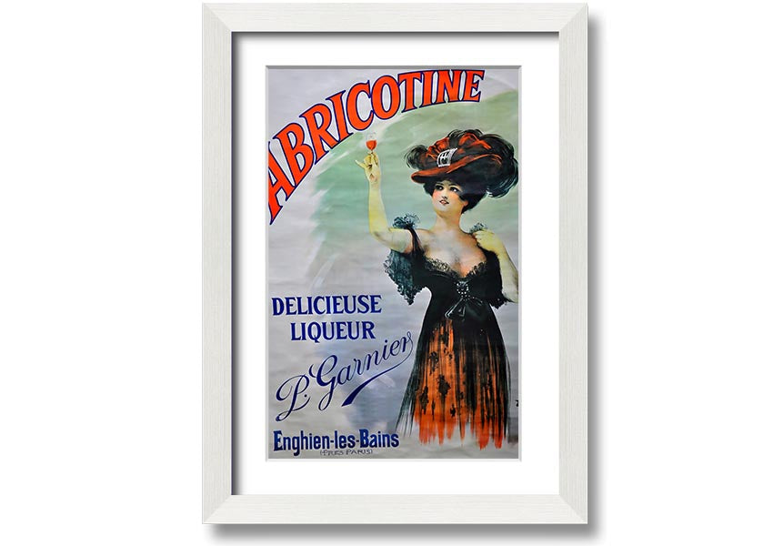 Handmade Abricotine framed print in various frame colours, ready to hang.