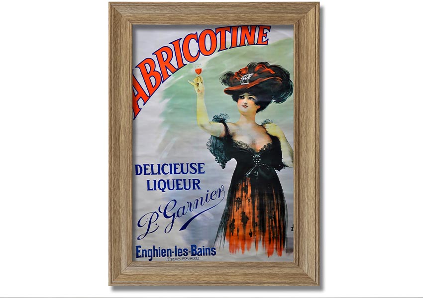 Handmade Abricotine framed print in various frame colours, ready to hang.