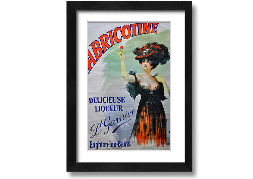 Handmade Abricotine framed print in various frame colours, ready to hang.