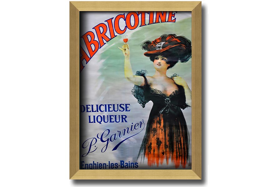 Handmade Abricotine framed print in various frame colours, ready to hang.