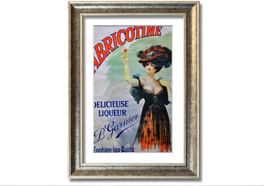 Handmade Abricotine framed print in various frame colours, ready to hang.