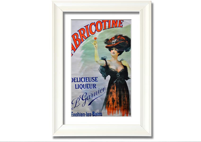 Handmade Abricotine framed print in various frame colours, ready to hang.