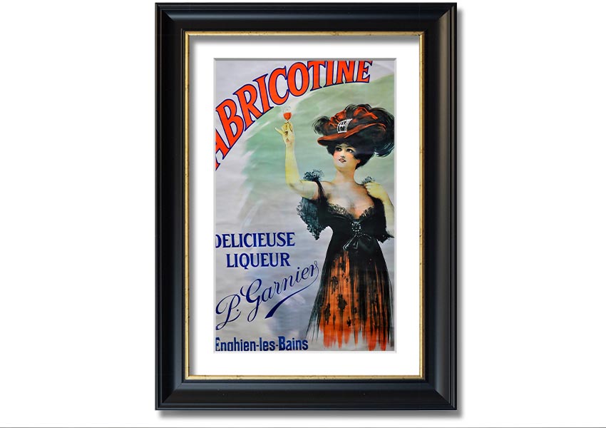 Handmade Abricotine framed print in various frame colours, ready to hang.