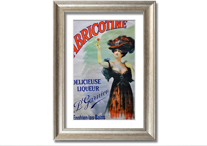 Handmade Abricotine framed print in various frame colours, ready to hang.