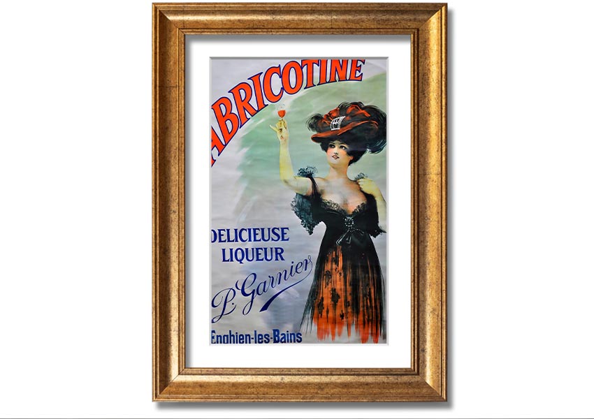 Handmade Abricotine framed print in various frame colours, ready to hang.