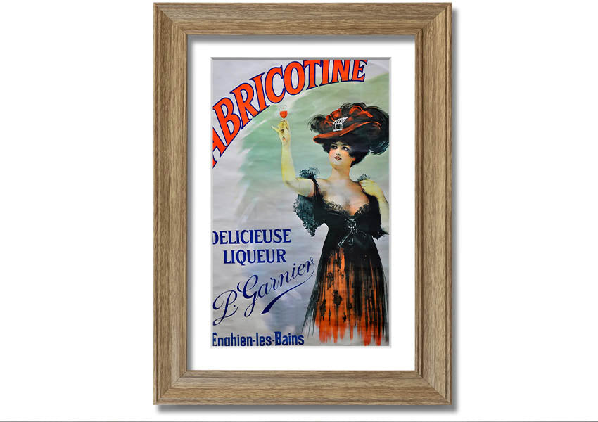 Handmade Abricotine framed print in various frame colours, ready to hang.