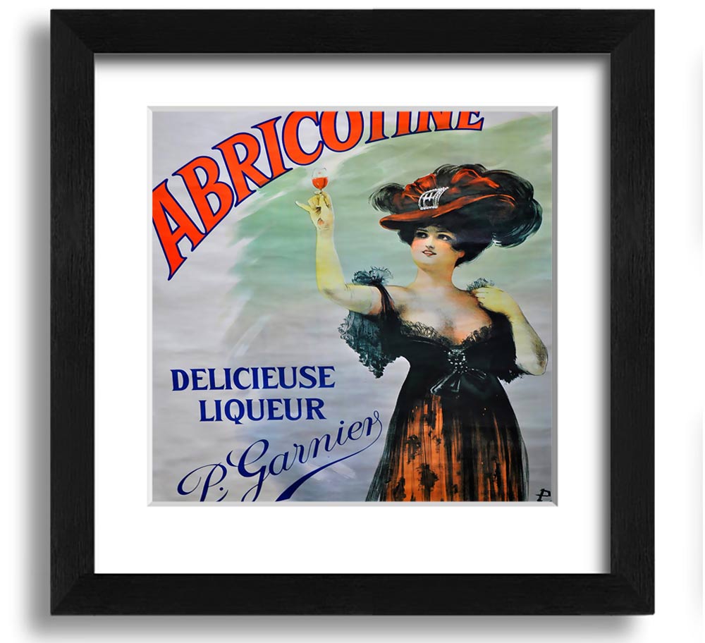 Abricotine Square Framed Print in various frame colours, handmade in the UK, ready to hang.