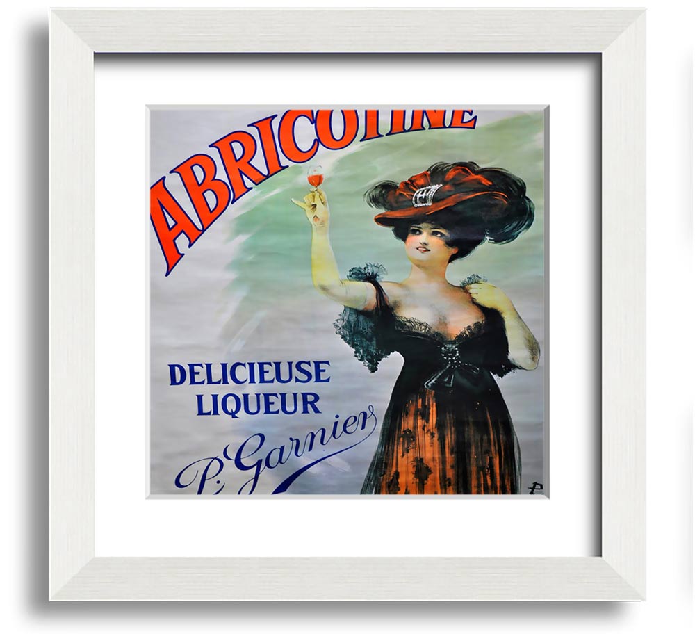 Abricotine Square Framed Print in various frame colours, handmade in the UK, ready to hang.