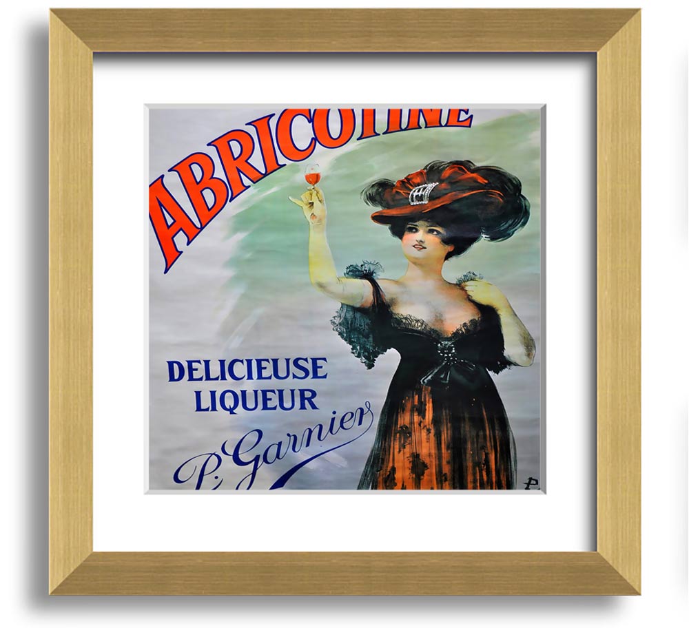 Abricotine Square Framed Print in various frame colours, handmade in the UK, ready to hang.