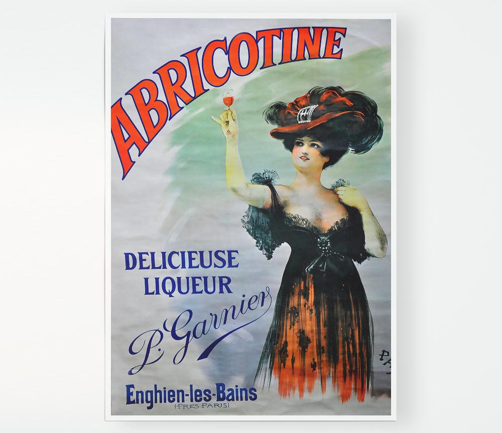 Abricotine poster printed on high-quality canvas, showcasing vibrant colors and intricate details, ready for display or framing.