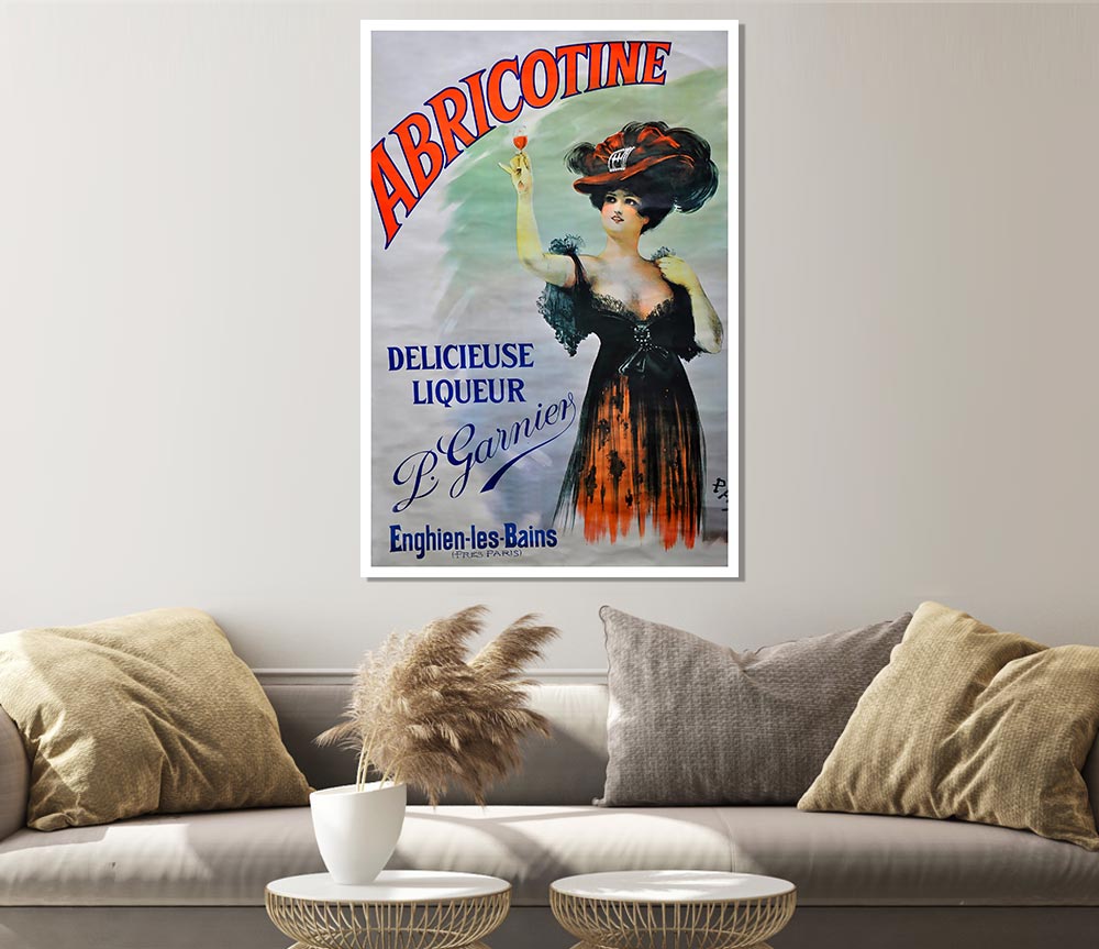 Abricotine poster printed on high-quality canvas, showcasing vibrant colors and intricate details, ready for display or framing.