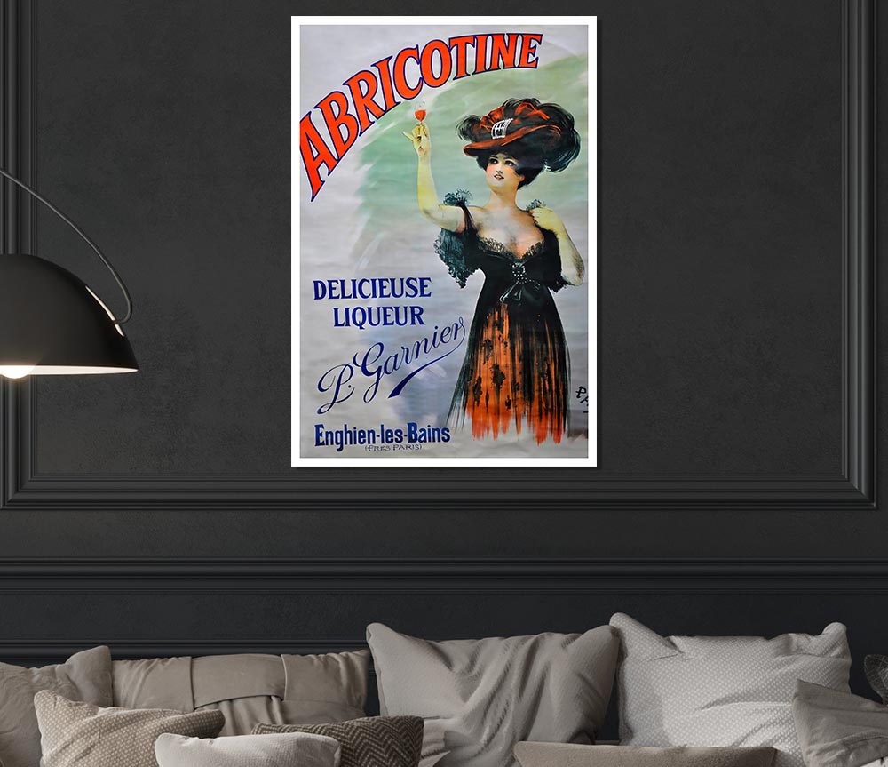 Abricotine poster printed on high-quality canvas, showcasing vibrant colors and intricate details, ready for display or framing.