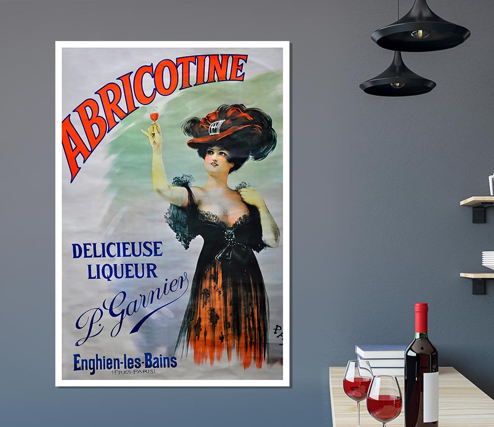 Abricotine poster printed on high-quality canvas, showcasing vibrant colors and intricate details, ready for display or framing.