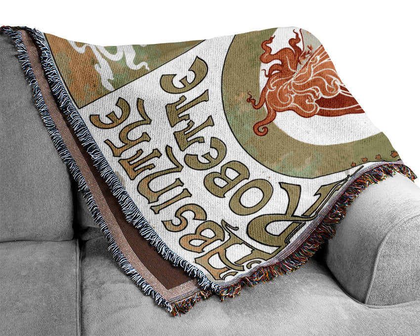 Absinthe Robette throw blanket made from 100% cotton, featuring a luxurious thermal weave in a classic design.