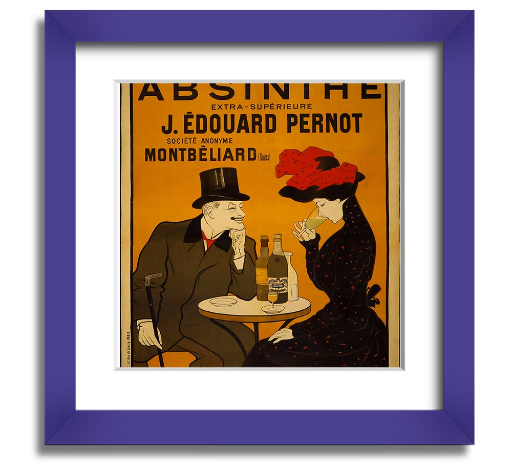 A beautifully crafted Absinthe Square Framed Print showcasing vibrant colors, framed in a stylish frame, ready to hang on the wall.