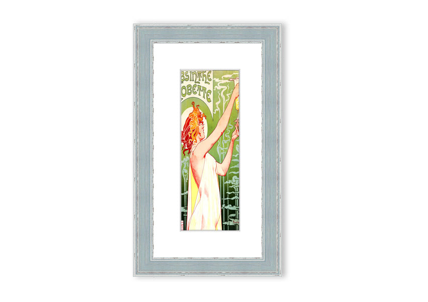 Absinthea Cornwall framed print showcasing vibrant landscape art, available in various frame colors.