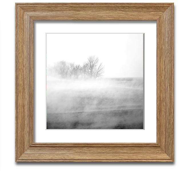 Absorption B n W Square Framed Print in various frame colors, showcasing a modern design.