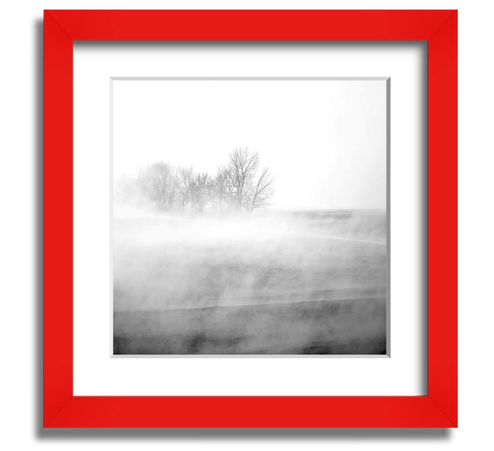 Absorption B n W Square Framed Print in various frame colors, showcasing a modern design.