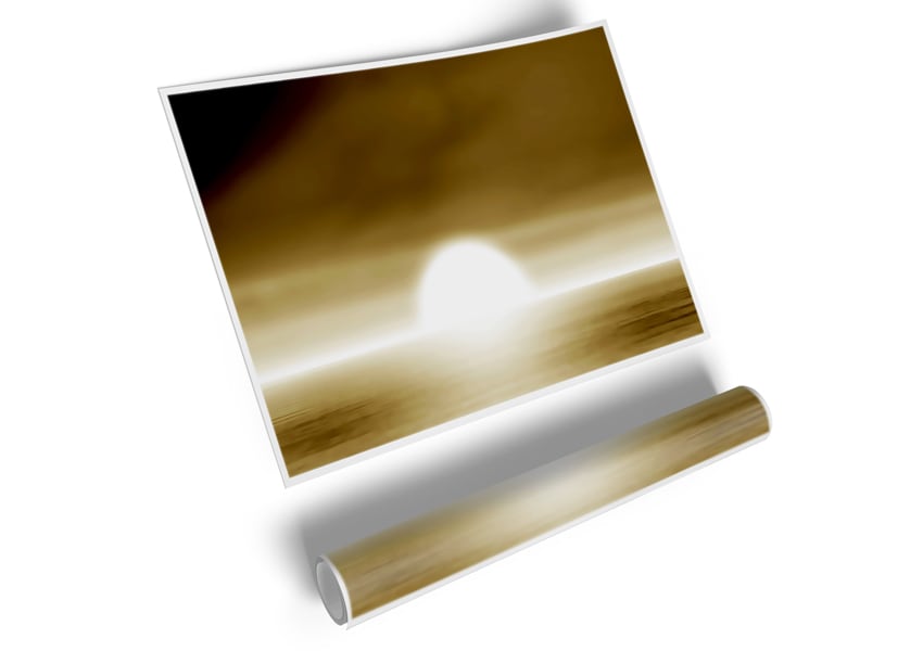 Abstract Sun Beige canvas poster featuring warm beige tones and an elegant design, ready for display or framing.