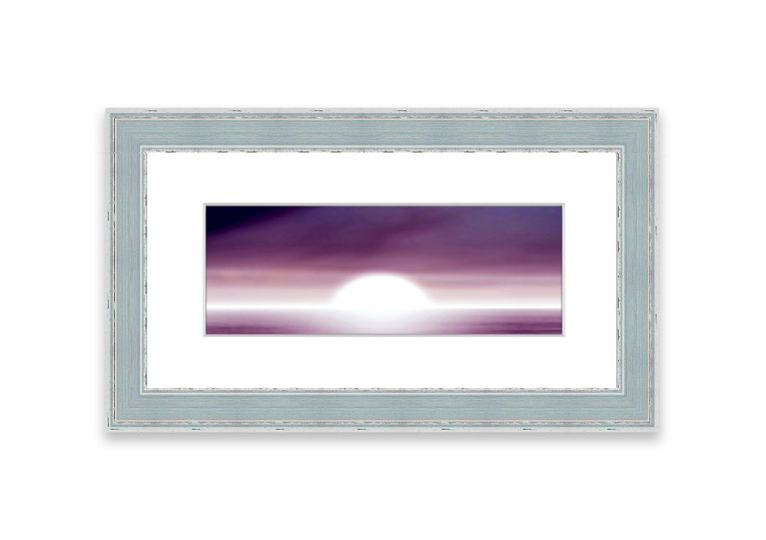 Abstract Sun Lilac framed print showcasing vibrant lilac hues and an elegant design, ready to hang.