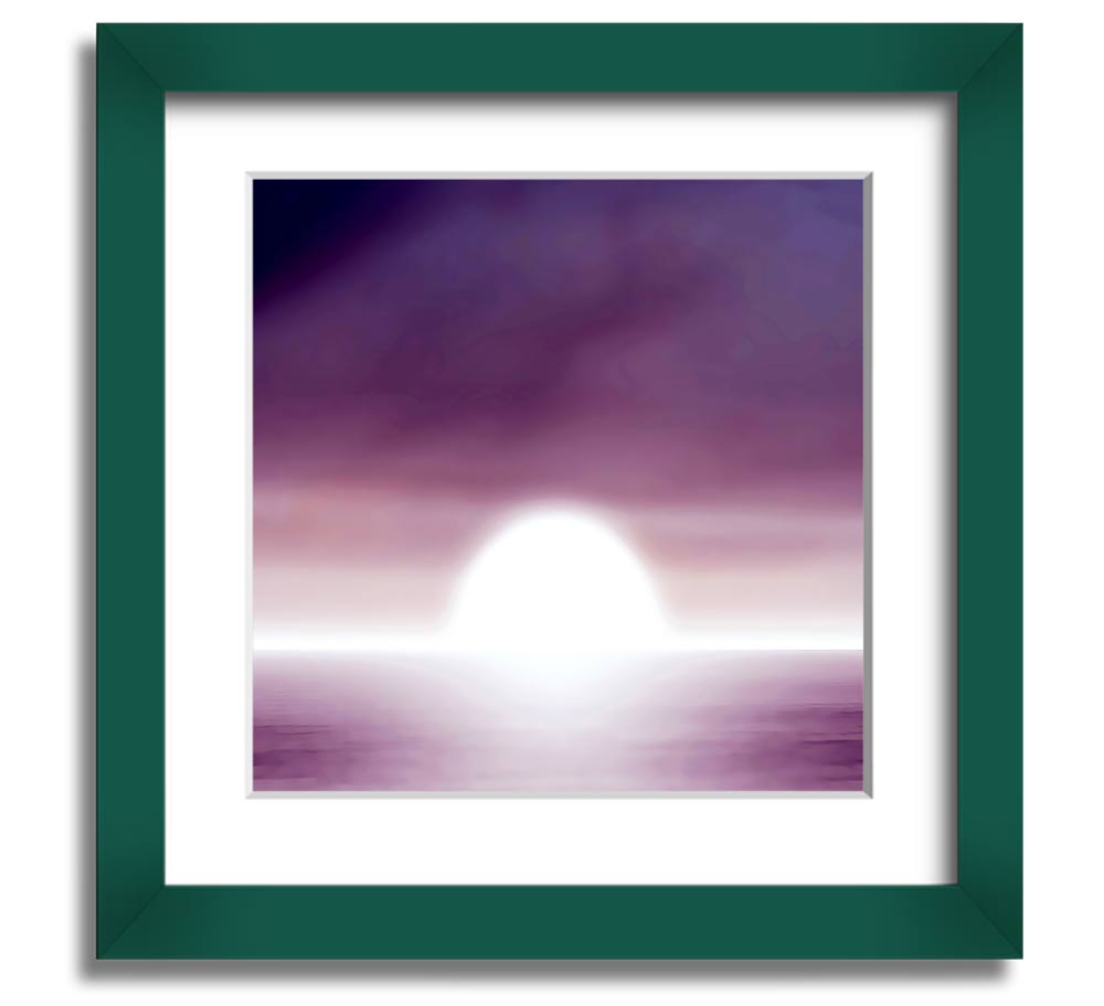 Abstract Sun Lilac Square Framed Print with vibrant lilac and sun colors, elegantly framed and ready to hang.