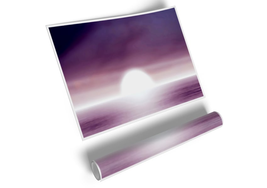 Abstract Sun Lilac canvas poster featuring vibrant lilac and sun motifs, perfect for home decor.