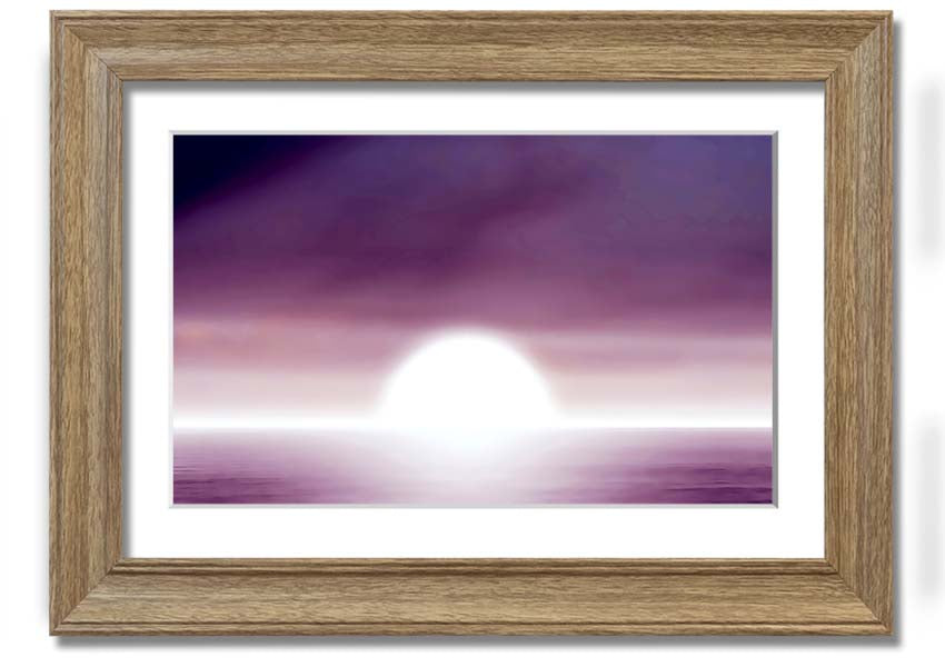 Abstract Sun Lilac framed print showcasing lilac hues and modern design, ready to hang.